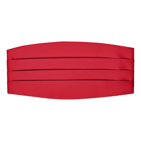 Jacob Alexander Men's Solid Color Cummerbund - Red