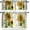Sunflower-6, variant on Rustic Sunflower Curtain Set, Vintage Yellow Flowers Green Leaves Bee Hand Painted Pattern Window Valances and Tier Set for Home Kitchen Living Room Café Décor 54''x18'' & 27''x36''x2, 3 Panels