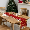 thumbnail image 4 of Red Christmas Dresser Scarf Farmhouse, Dining Table Decorations for Wedding/Parties, Snowman Xmas Snowflake Gifts Winter Table Runner 70 Inches Long for Kitchen Dining, 13 x 70 In, 4 of 9