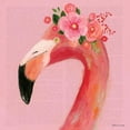 thumbnail image 3 of Marrott, Stephanie 12x12 Black Modern Framed Museum Art Print Titled - Flamingo Flower Face in Pink, 3 of 5