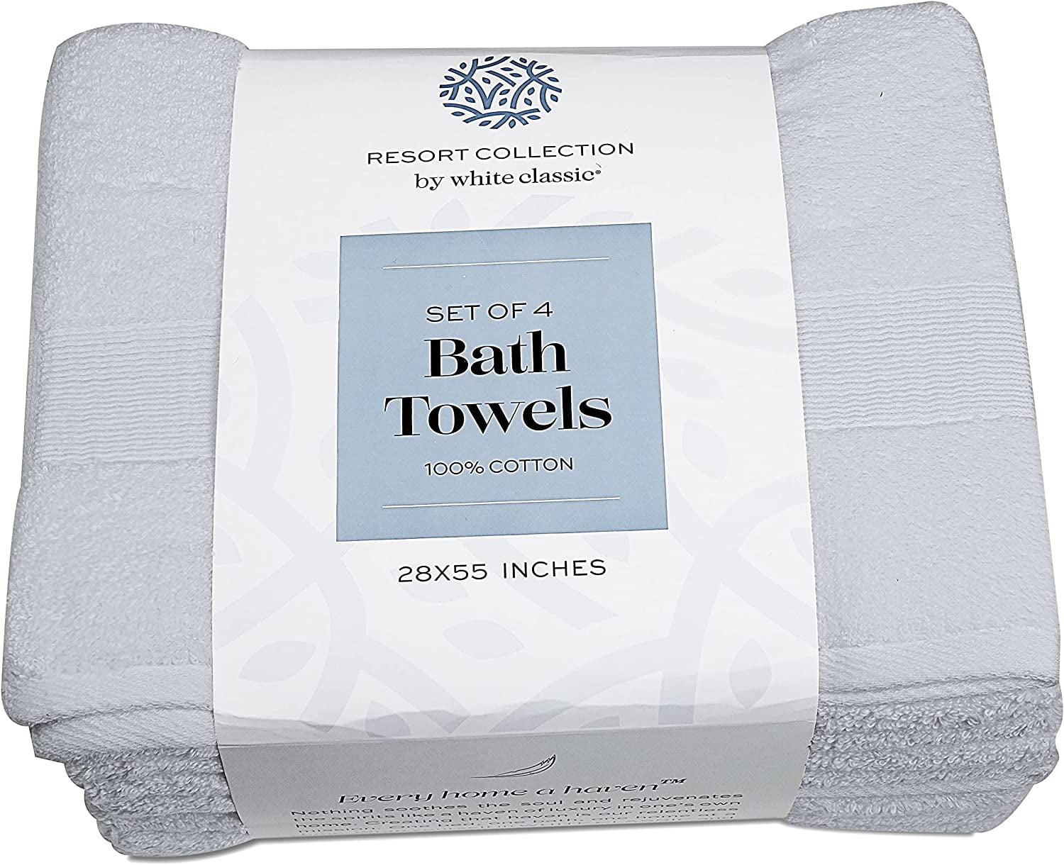 Resort Collection Soft Bath Towels 28x55 Luxury Hotel Plush