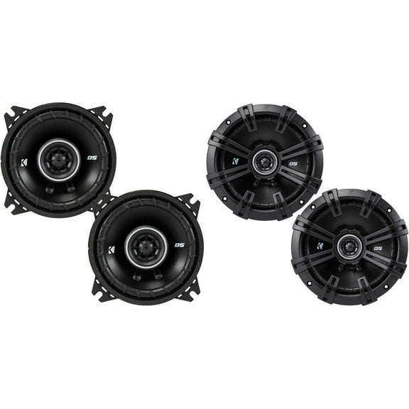 Kicker DSC670 6.75-Inch (165mm) Coaxial Speakers w/ 43DSC404 4" Coaxial Bundle