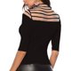 thumbnail image 3 of Blusa de Mujer Medias Mangas Slim Fit Prendas de Punto Top de Punto Camisa cómoda Informal para Viajes de Oficina Negro L, 3 of 6