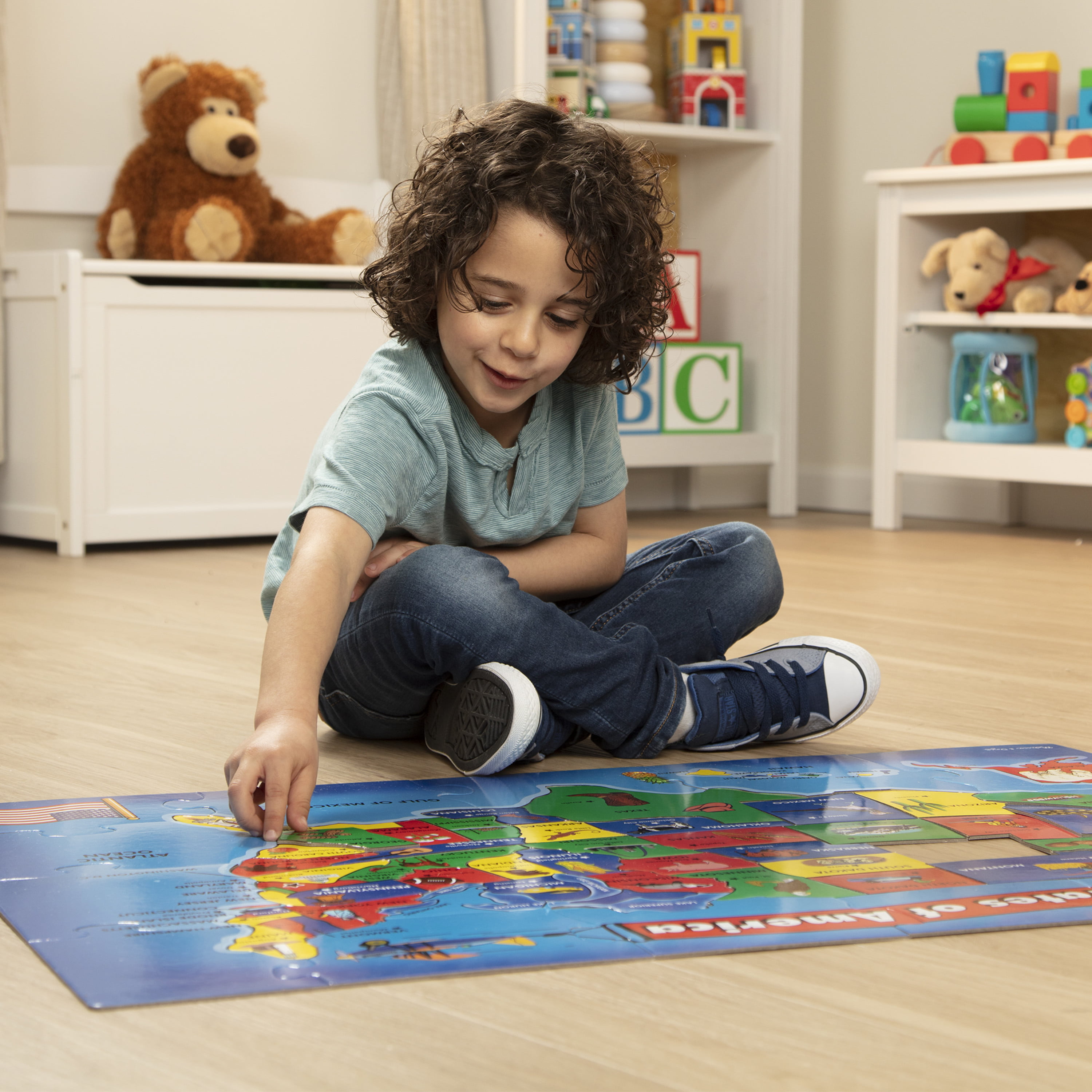 Buy Melissa & Doug USA Map Floor Puzzle - 51 Pieces (2 x 3 feet) Online at  Lowest Price in Ghana. 33359764