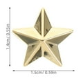 thumbnail image 2 of WHAMVOX Golden Acrylic Flatback Stars for Craft Decoration 100pcs Five Pointed Star Beads for Clothes Shoes, 2 of 7