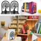 thumbnail image 4 of Sujetalibros, Mini Porta Libros, Escuelas, Diseño, CD, Estantería para Libros de Biblioteca, Negro, 4 of 5