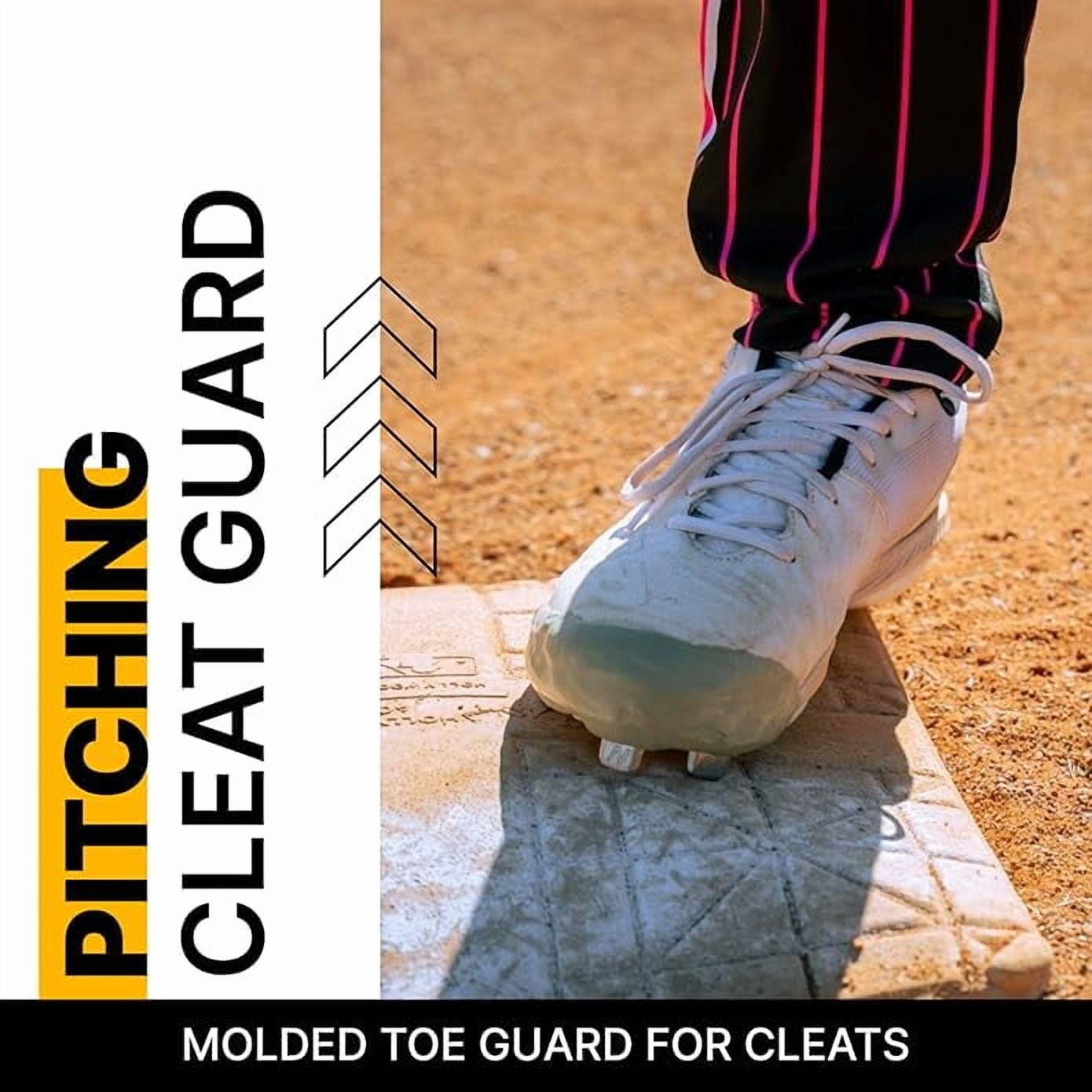 Tuff Toe Molded Pitcher's Cleat Guard, Red, Right Foot