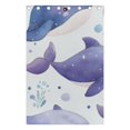 thumbnail image 5 of Watercolor Cute Whales Blackout Curtains, 55W x 72/84L Living Room Bedroom Curtains, Heat Insulation and Sun Protection, 2-Pack, 5 of 6