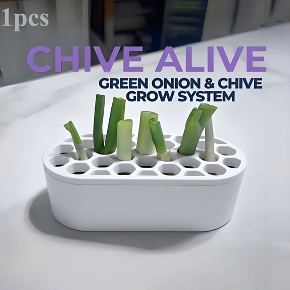 Green Onion Regrow Kit Set, Scallion Growing Kit for Indoor Planting, Compact Herb Planter for Kitchen, Windowsill & Balcony, Easy Home Gardening Kit, Multiple Colors Available