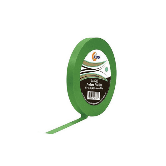 Distribution ProBand 48530 Fine Line Tape, 60 yd L x 1/2 in W, Stabilized Polymer Film, Green