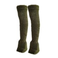 thumbnail image 1 of 2x Calentadores de Piernas para Patinaje Artístico, Protectores de Piernas Tejidos Cómodos y Modernos Verde, 1 of 9