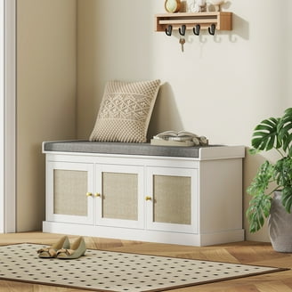 Better Homes & Gardens 3-Cube Storage Bench, Light Honey - Walmart.com