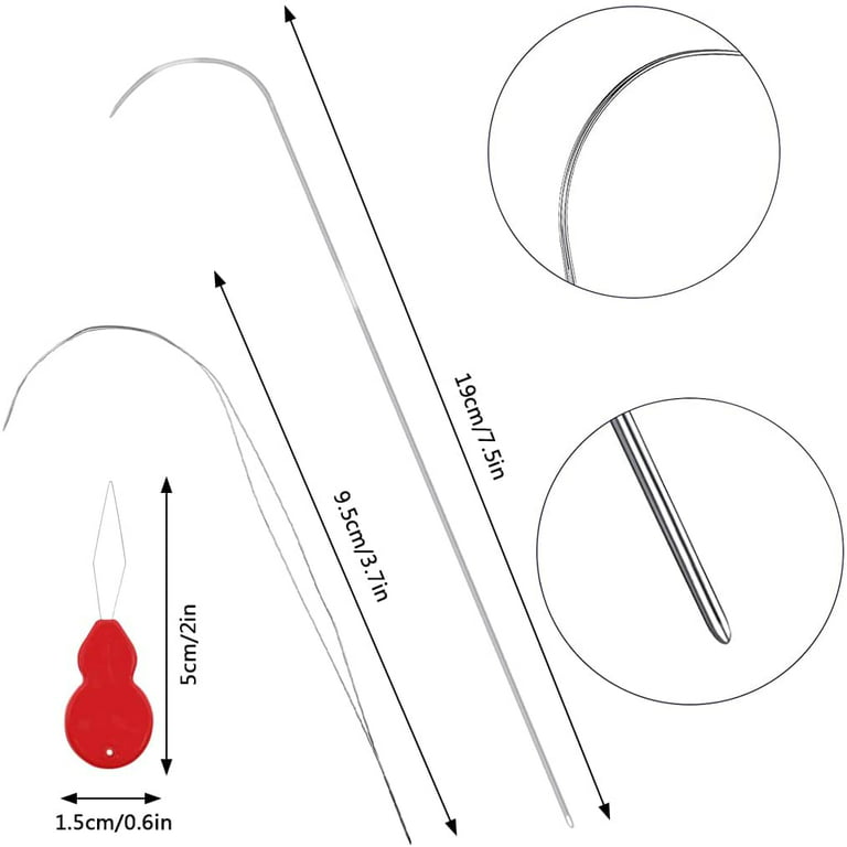 Big Eye Curved Beading Needles (2-Pcs)