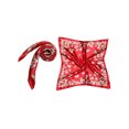thumbnail image 5 of INSPIRE CHIC 2 Pcs 50cm Foulard Carré en Satin Imprimé pour Femmes, Foulard pour Cheveux, Foulard de Cou 19.69*19.69 Pouces(L*W) Pois Rouges&Fleuri Rouge, 5 of 5