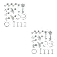 thumbnail image 2 of xinxixnxx Boucles d'Oreilles en Acier Inoxydable à la Mode 17 Pcs Bijoux Nez Bagues Argent 2Ensemble, 2 of 6