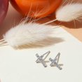 thumbnail image 4 of 2 set 14K Gold Plated Girls Sterling Silver Earrings | Pave Cubic Zirconia Gold, 4 of 4