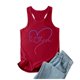 thumbnail image 1 of Camiseta sin mangas con estampado de letras para mujer, ideal para el verano: camiseta informal de cuello redondo con ajuste en el pecho, ideal para el día a día, 1 of 5