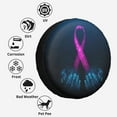 thumbnail image 6 of Kll Two Human Hands Are Holds Pink Ribbon Awareness Tire Cover,Universal Wheel Tire Cover For Trailer, Rv, Suv, Truck,Camper And Many Vehicle,(14 Inch), 6 of 7
