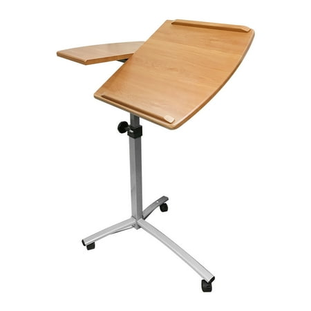26-40'' Adjustable Angle & Height Rolling Laptop Desk Cart Hospital Table Stand