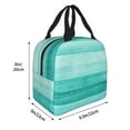 thumbnail image 4 of Kdxio Teal Turquoise Print Insulated Lunch Bag,Reusable Tote Lunch Box for Women Men,Leakproof Cooler Lunch Bags for Work Office Travel Picnic, 4 of 6