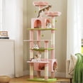 thumbnail image 1 of Large Cat Tree cm Cat Tower for Large Cats Cat Condo with Sisal-Cove Scratching Posts and Pads Padded Perch Dual Condo and Basket for Indoor Cats-Grey Small, 1 of 9