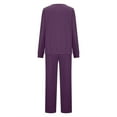 thumbnail image 6 of Fanxing Sweatsuits 2pcs Sets Womens Women Plus Size Oversized Dressy Pant Suits 3/4 Sleeve Tunic Tops 2 Piece Sweatsuits Lounge Matching Sets 2025, 6 of 8