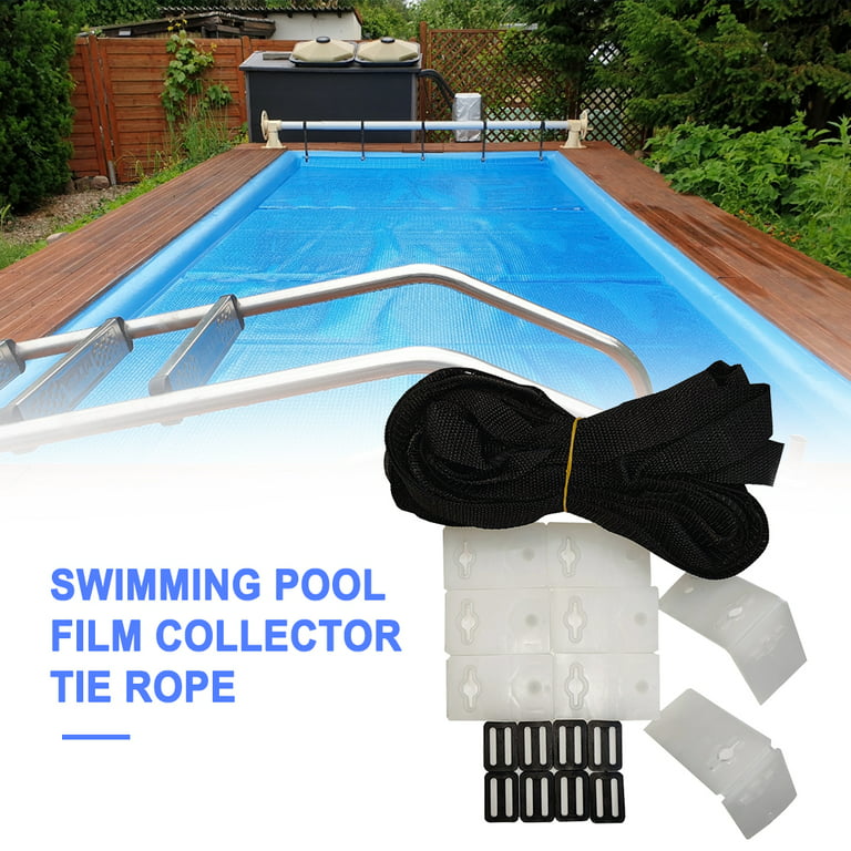 YFMHA 8x Swimming Pool Solar Reel Tube Covers Blanket Straps Pool