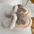 thumbnail image 5 of Agkizg Womens Fuzzy Slippers, House Slippers, Decorative Fuzzy Lined House Slippers Multi Size Warm Plushes Comfortable Casual Indoor Winter Slippers, 5 of 7