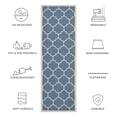 thumbnail image 6 of Safavieh Courtyard Alyssa Geometric Indoor/Outdoor Runner Rug, Blue/Beige, 2'3" x 8', 6 of 10