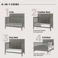 thumbnail image 4 of Child Craft Atwood 4-in-1 Convertible Crib, Chevron Panel Design, 3 Mattress Heights, Lunar Gray, 4 of 8