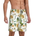 thumbnail image 3 of Rocae Watercolor Bright Sunflowers for Men's Soft Sleep Pajama Shorts, Waistband and Pockets, 3 of 9