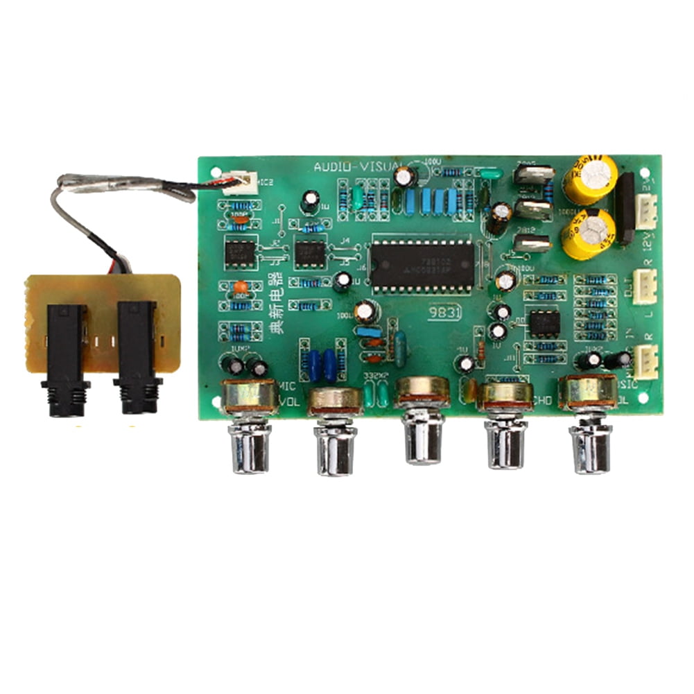 Karaoke Reverb Board Home Theater Dynamic Microphone Electret Amplifier