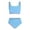 Light Blue, variant on Girls Two Piece Swimsuits For Kids Teen Bikini With Adjustable Ties And UPF Sun 2 Piece Bathing Suit Sizes 9-10 Years