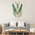 thumbnail image 6 of Handmade Woven Tapestry Macrame Wall Hanging Chic Tassels Wall Decor Woven Tapestry for Bedroom Apartment Nursery Decoration green, 6 of 9