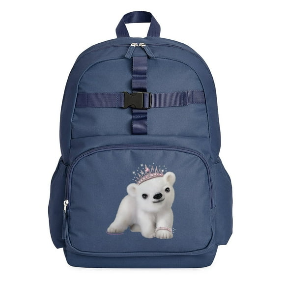 CafePress - PD Moreno's Polar Bear Wearing A Tiara - Cute School Travel Backpack