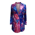 thumbnail image 4 of Mode Femmes Non Positionnement Impression Casual Petite Veste de Costume, 4 of 4