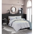 thumbnail image 2 of All Season Suitable 3-Piece Duvet Set, Solid Design, Corner Ties & Button Closure, Matching Shams Included, Full/Queen, Silver, 2 of 5