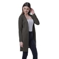 thumbnail image 5 of Moomaya Womens Full Sleeves Shrug Open Front Long Lightweight Casual Cardigan, 5 of 7