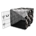 thumbnail image 3 of Flower Dog Crate Cover, Monochrome Style Botanical Art Blooming Floral Pattern with Peonies, Easy to Use Pet Kennel Cover Small Dogs Puppies Kittens, 7 Sizes, Charcoal Grey and White, by Ambesonne, 3 of 6