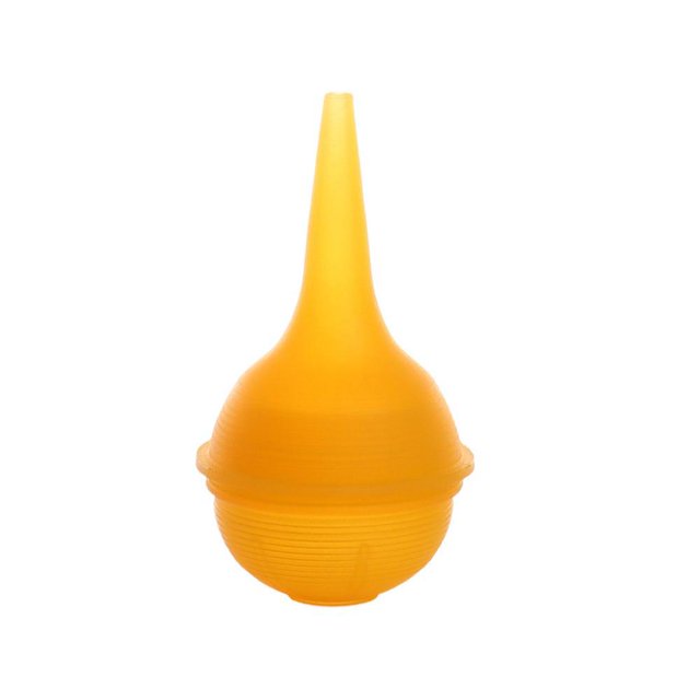 Aspirador Nasal para bebé, jeringa para oído, succionador de moco y jeringa para bulbo Nasal, (azul + amarillo 2 uds) aspirador Nasal Manual de silicona