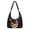 Black Christmas Deer, variant on Sky Blue Snowman Women's Quilted Hobo Bag, Adjustable Soft Shoulder Purse with Secure Zipper Closure and Inner Slots for Cards Sunglasses, for Work, Holiday Outings
