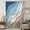 Blue, variant on Navy Blue Brown Ombre Sheer Curtains 84 Inches Long, Modern Geometric Abstract Cream Light Filering Curtains, Breathable Simi Curtain Privacy Drapes for Living Room Bedroom Window Treatment