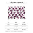 thumbnail image 5 of Honeii Tulips Flowers print throw blanket, crafted from cozy cotton flannel, offers versatile home decor as a bedding suitable for all seasons.-40"x30", 5 of 6