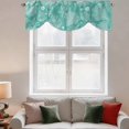 thumbnail image 3 of Sea Stars Tie Up Valances Curtain, Adjustable Kitchen Retro Corals Shells Sea Stars Mint Green Valances for Windows Decor, Rod Pocket Short Curtains Set for Bedroom/Bathroom, 54"x18", 3 of 9