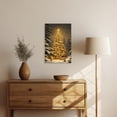 thumbnail image 3 of ZHONGYUTONG Christmas Tree Canvas Wall Art Snow Pine Tree Pictures Winter Scenes Painting Poster for Xmas Festive Home Decor Framed (12.00" x 18.00"), 3 of 5
