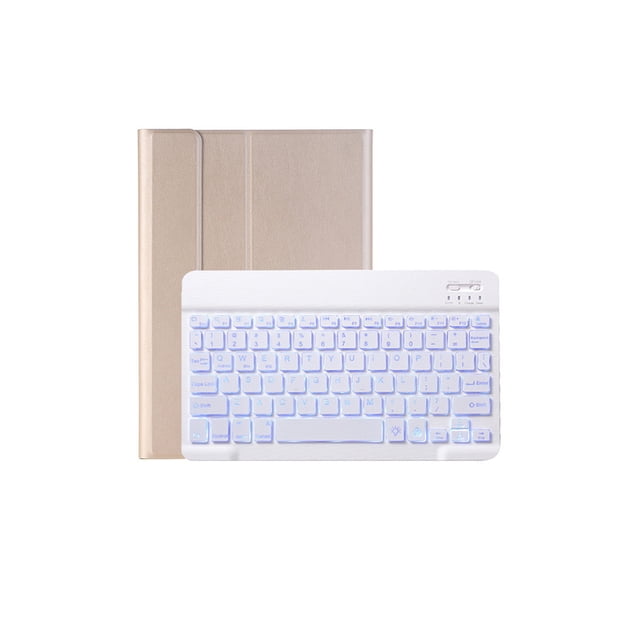 Adecuado para IPad 7 / 8 / 9 Generación 10.2 (2019 / 2020 / 2021 / 10.5) Teclado de control Bluetooth con cubierta protectora de ranura para bolígrafo