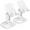White & White, variant on Cell Phone Stand for Desk, 2 Pack Adjustable Foldable Phone Holder, 360 Swivel Mobile Stand Fit for iPhone 16 15 14 13 12 Pro Max and All Smart Phones, Black & White