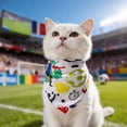 thumbnail image 4 of Football Themed Pet Bandana, Soft Spandex Triangle Scarf for Dogs & Cats, Adjustable Snap Button Bib for Soccer Fans, Pet Birthday Party & Daily Wear (Size/Style as Pictured), 4 of 5