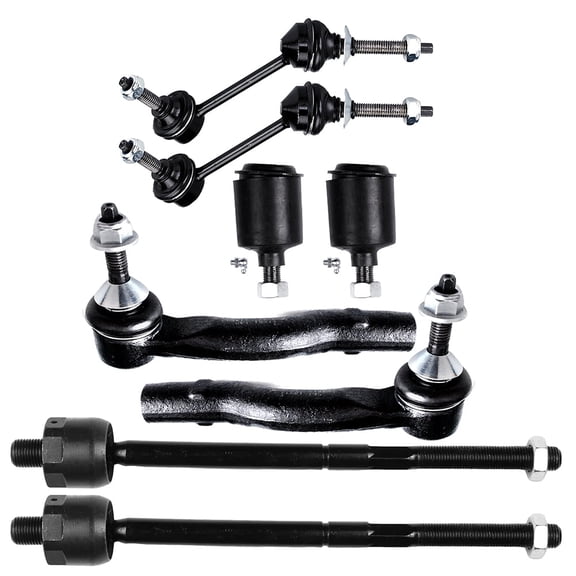 SCITOO 8pcs Suspension Kit 2 Front Upper Ball Joint 2 Sway Bar 2 Inner 2 Outer Tie Rod End Fit For 2003-2011 For Ford Crown Victoria For Lincoln Town Car For Mercury Grand Marquis Maurader K80272