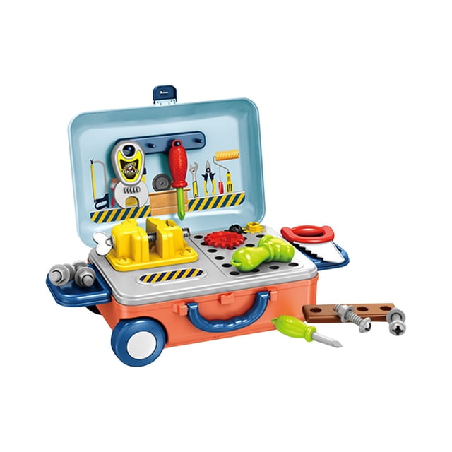 C Pretend Play Diy Toy Set Kitchen Tools For Kids In Trolley Case Childrens